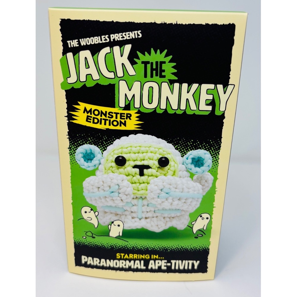 The Woobles Jack Monkey Monster Edition Crochet Kit Hook Glow in the Dark Yarn